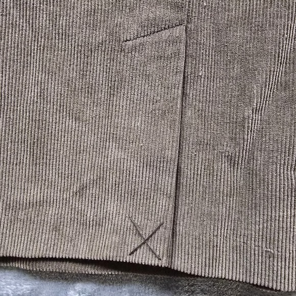 VTG Corduroy Skirt Women's Sz 8 Petites Brown Embroider Fall Autumn Thanksgiving - Picture 7 of 9